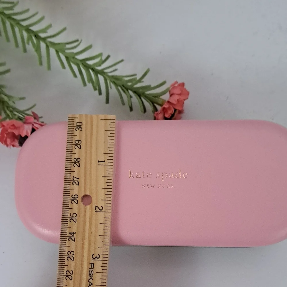 Kate Spade Pink Green Hello Sunshine Hard Shell Glasses Case